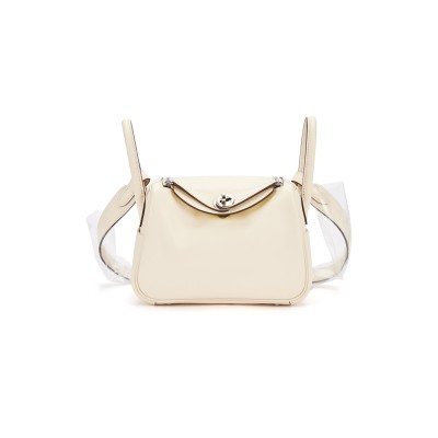 HERMES MINI LINDY 19 SWIFT PALLADIUM HARDWARE (19*12.5*9cm)